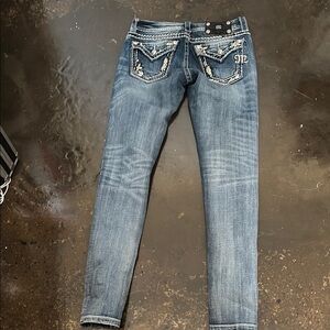 Miss Me Distressed Blue Skinny Jeans